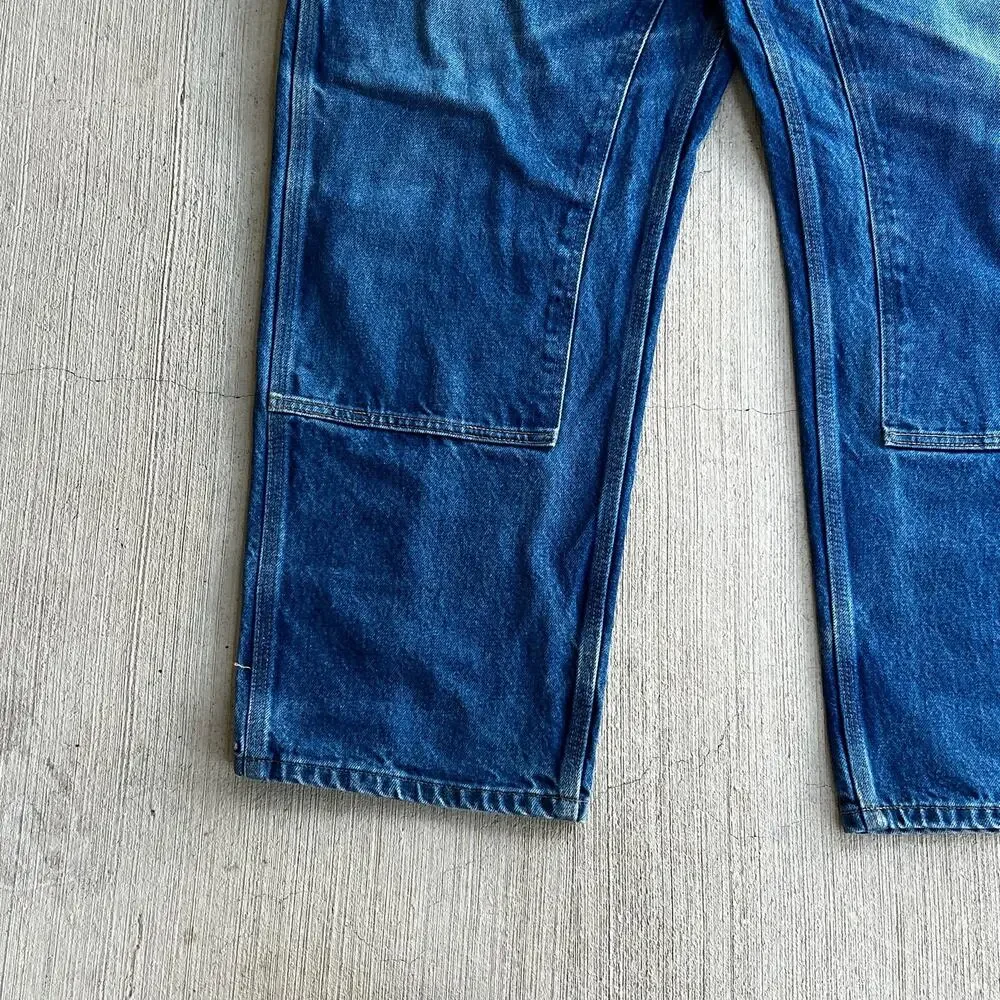 Carhartt B07 DNM faded denim double knee work wear carpenter pants
